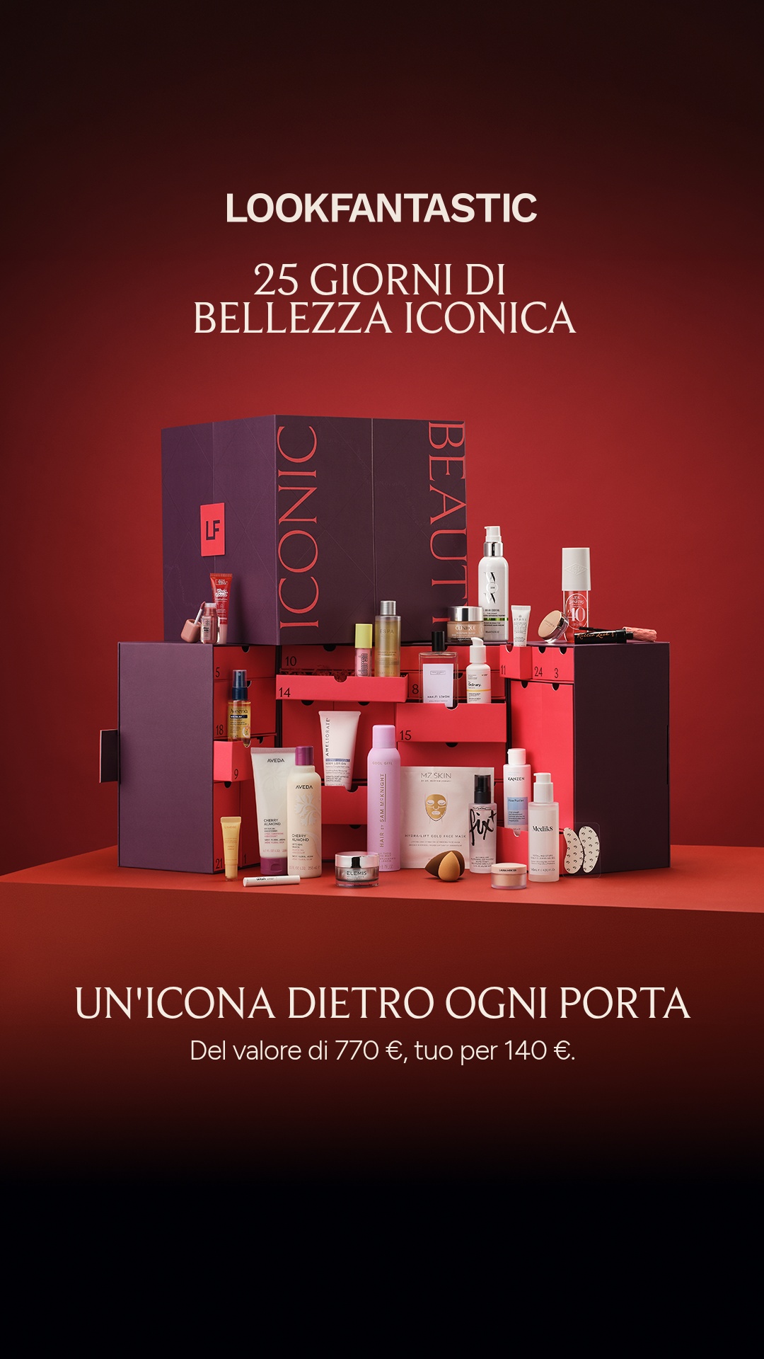 LOOKFANTASTIC Facebook ad: Il calendario dell'Avvento di bellezza