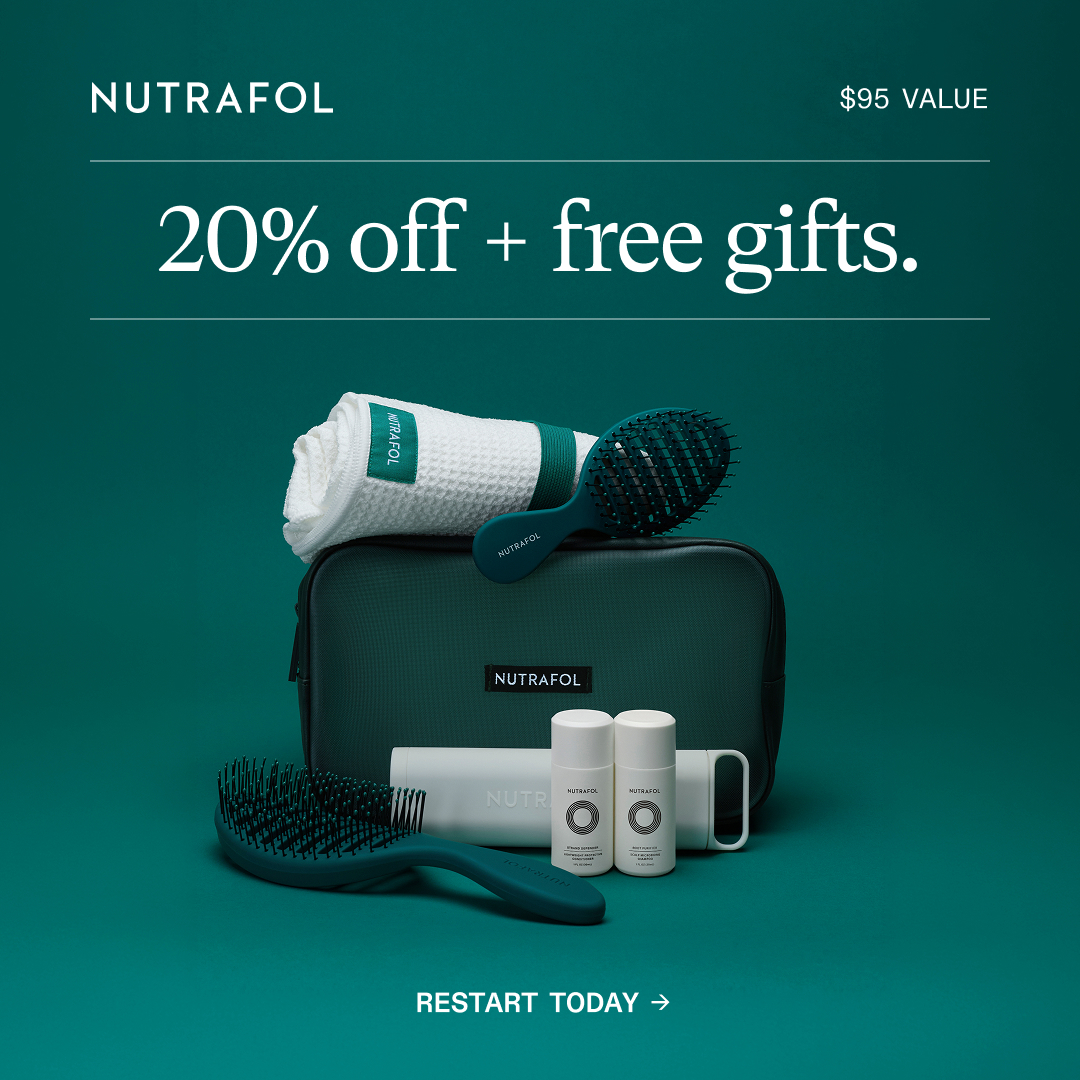 Nutrafol Facebook ad: Save 20% on Nutrafol.