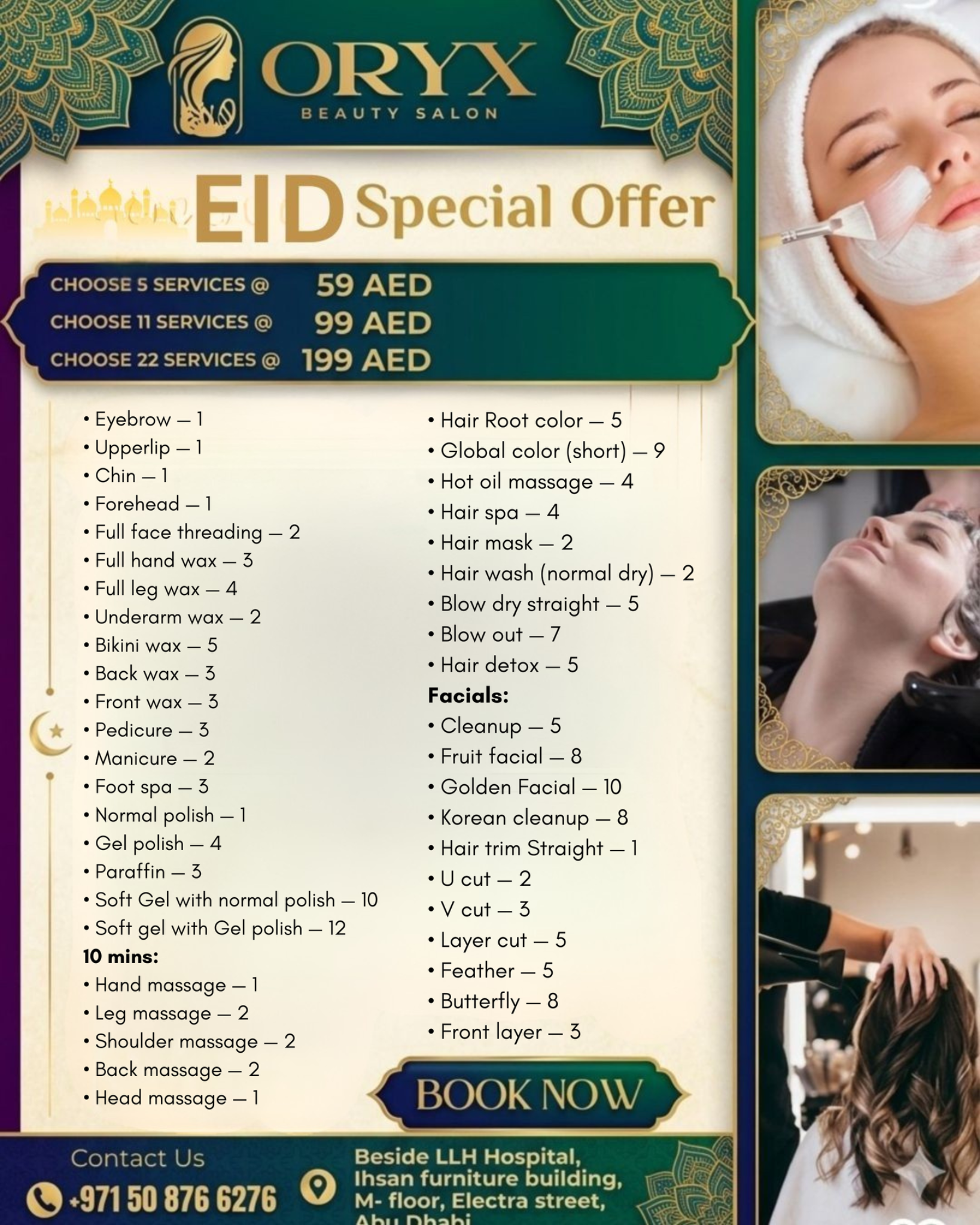 Oryxbeautysalon Facebook ad