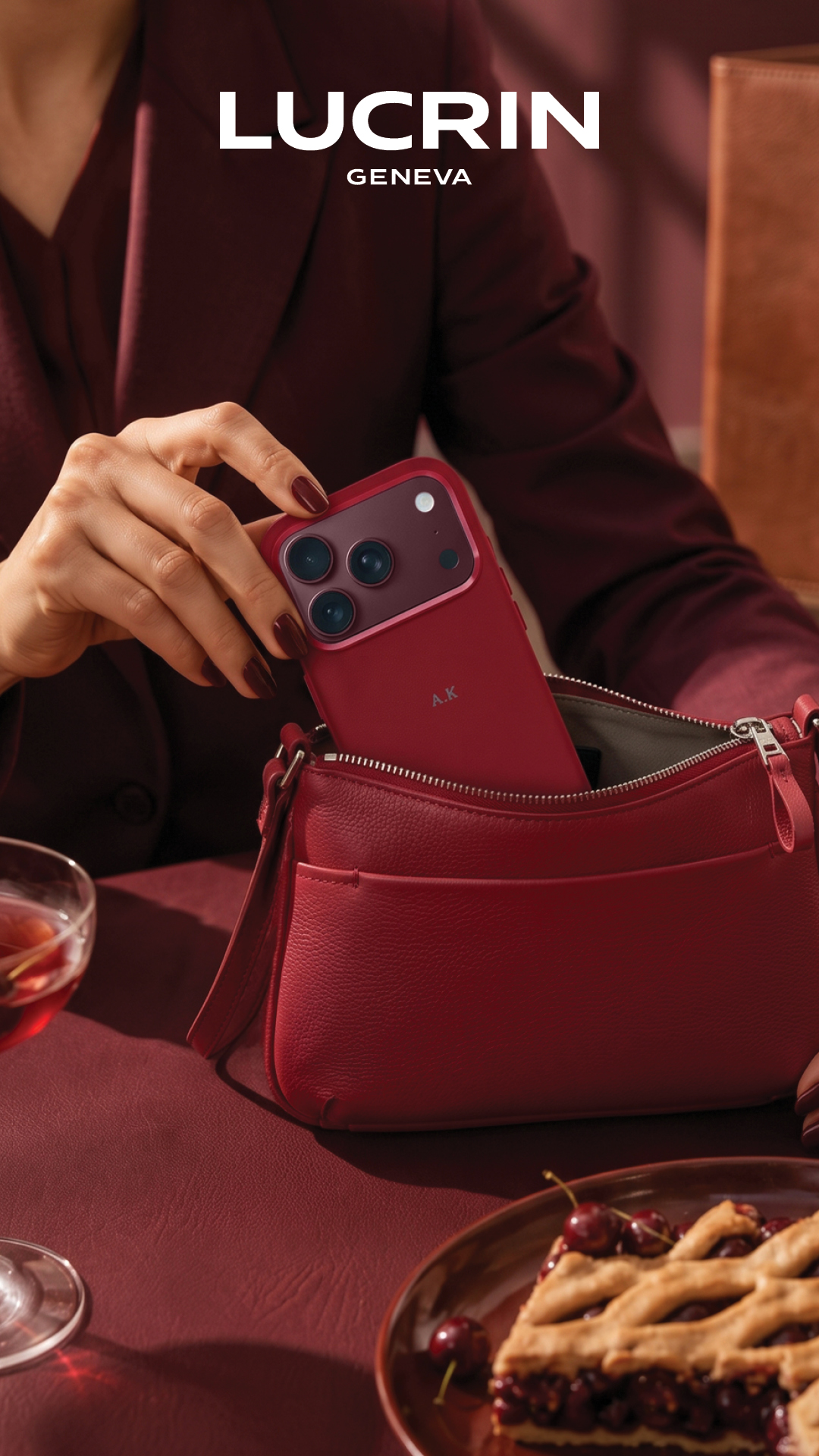 lucringeneva Facebook ad: Leather Case & Bag | A shared color