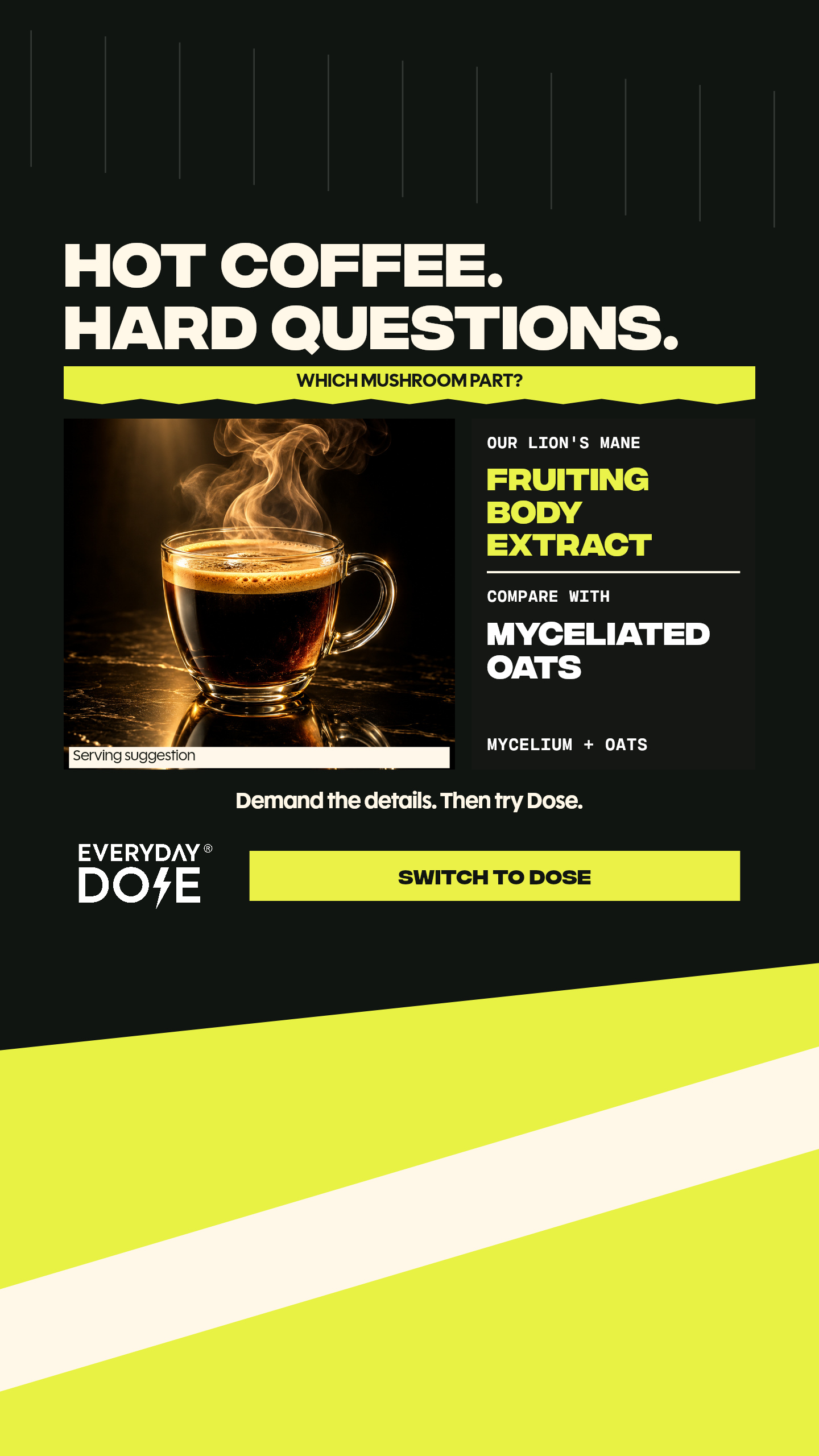 Everyday Dose Facebook ad: Pour Yourself Coffee That Does More