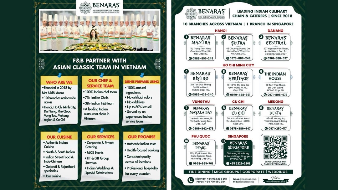 Benaras Vietnam Facebook ad: BENARAS - Leading Indian Restaurant Chain in Vietnamβ¦