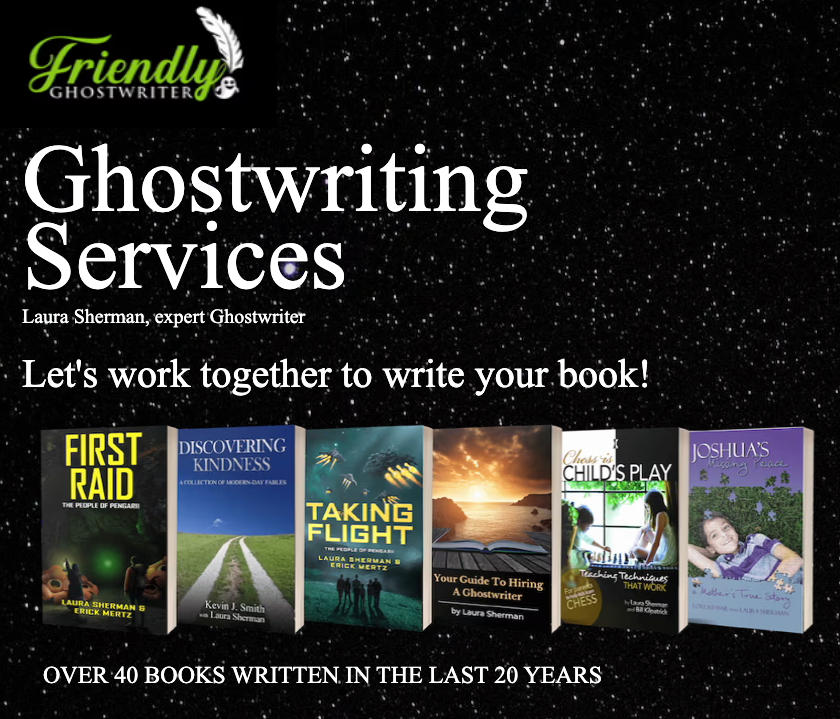 Laura Sherman- The Friendly Ghostwriter Facebook ad