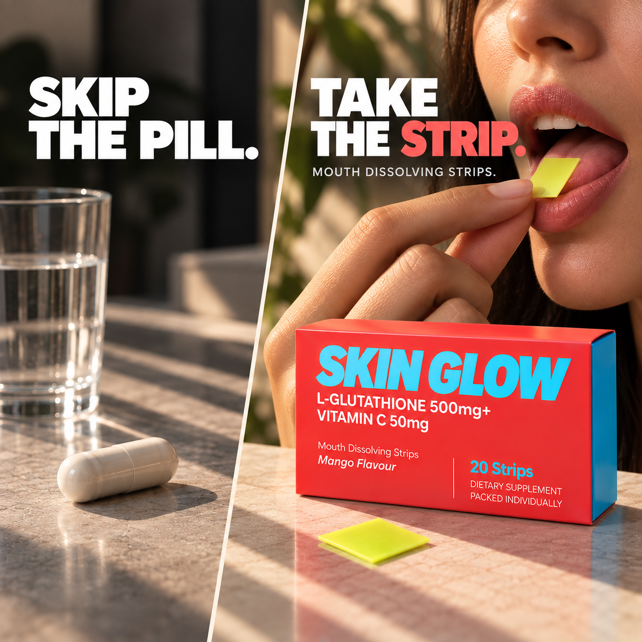 BonAiyu Health Facebook ad: Skip the Pill. Take the Strip.