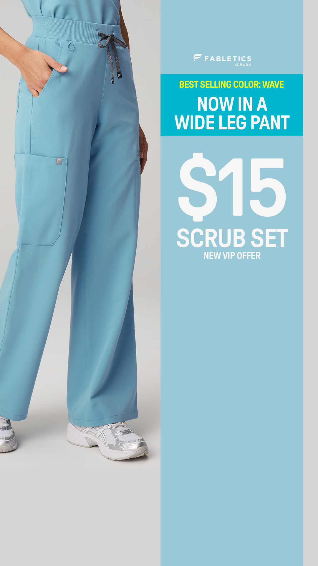 Fabletics Scrubs Facebook ad