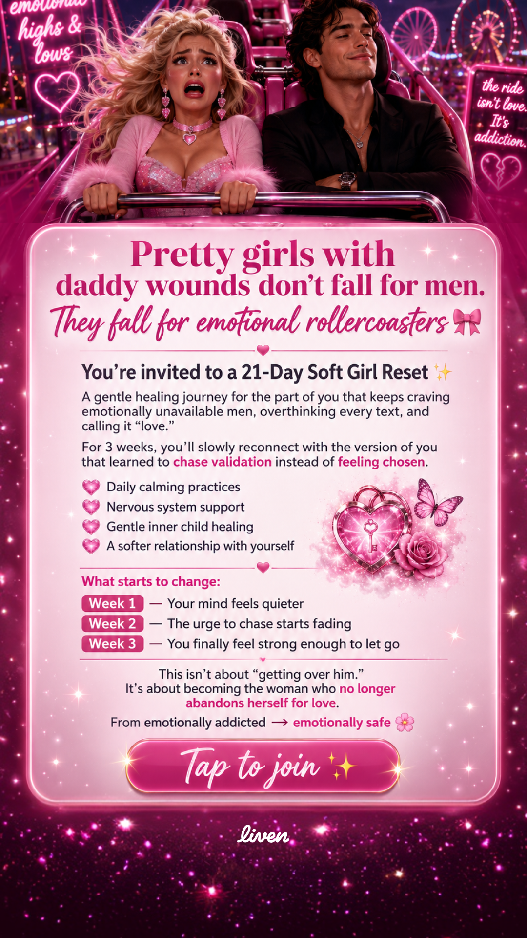Liven: Self-Discovery Community Facebook ad