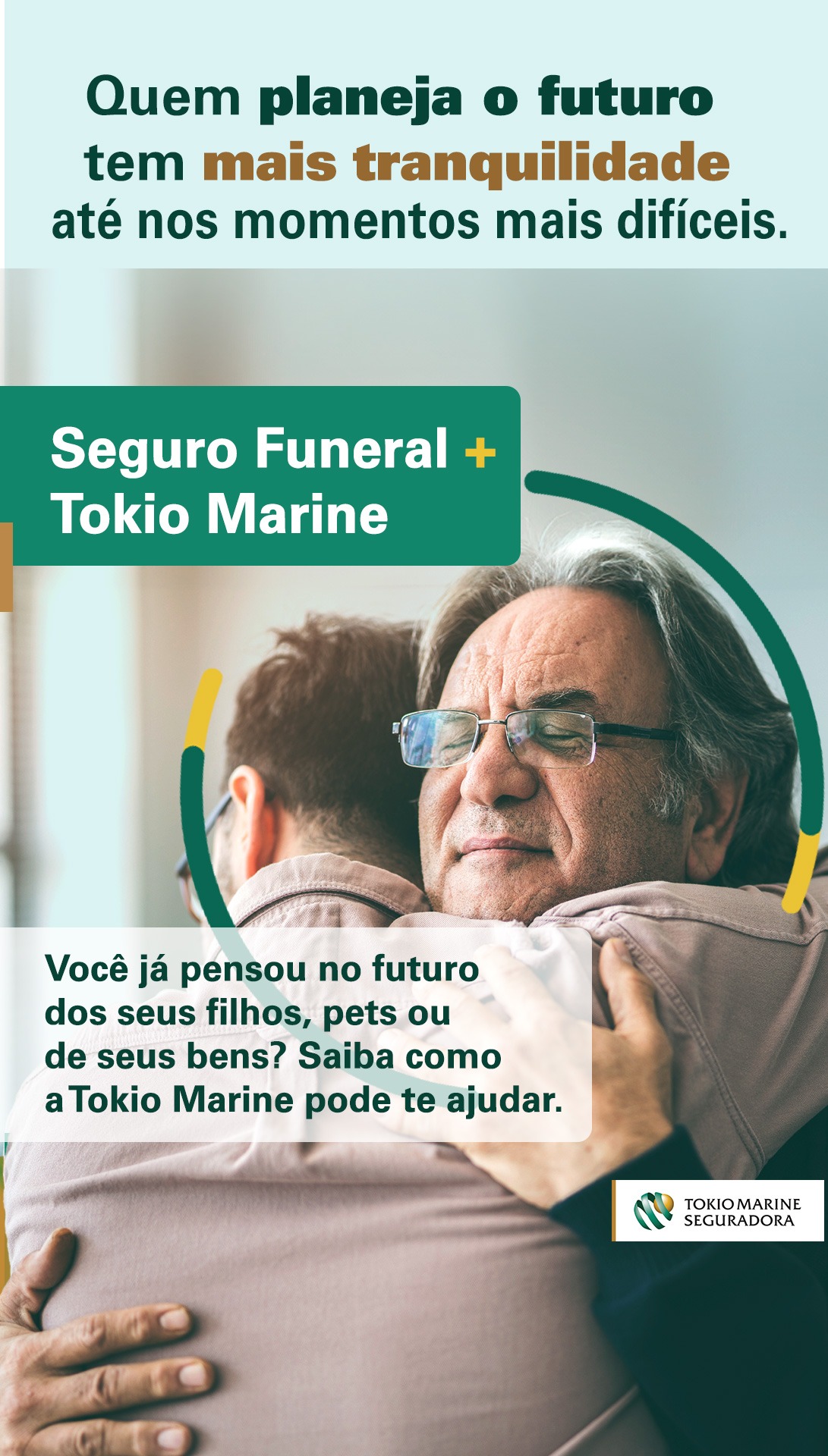Tokio Marine Seguradora Facebook ad: Planejar o futuro é sinônimo de tranquilidade.