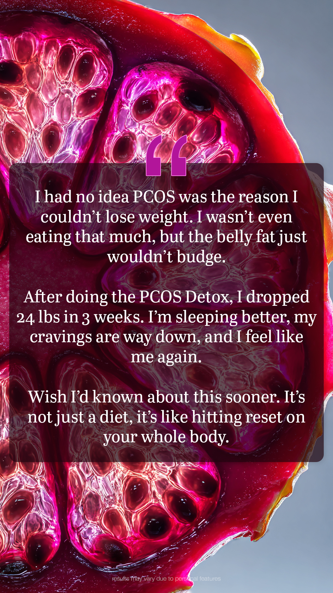 PCOS Weight Loss Hacks Facebook ad