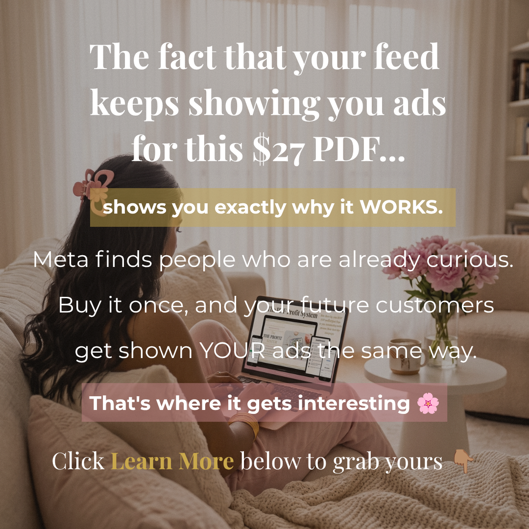The PDF Profit System Facebook ad: One $27 PDF. Full Resell Rights. Keep Every Dollar.