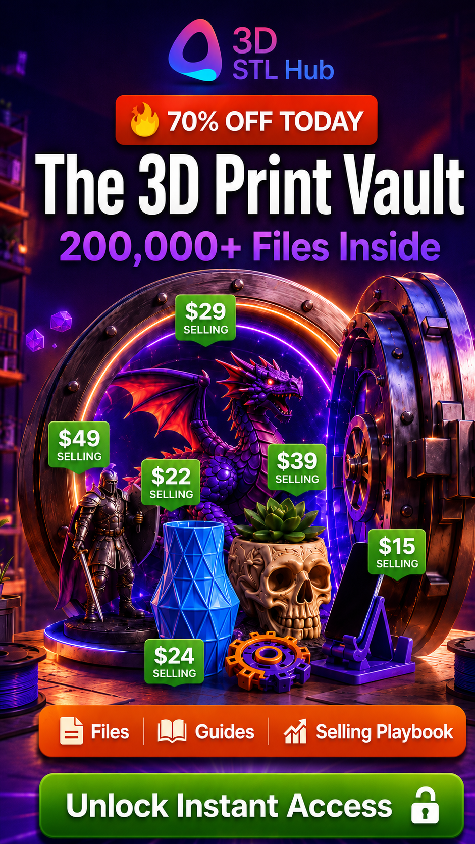 3D STL Hub Shop Facebook ad