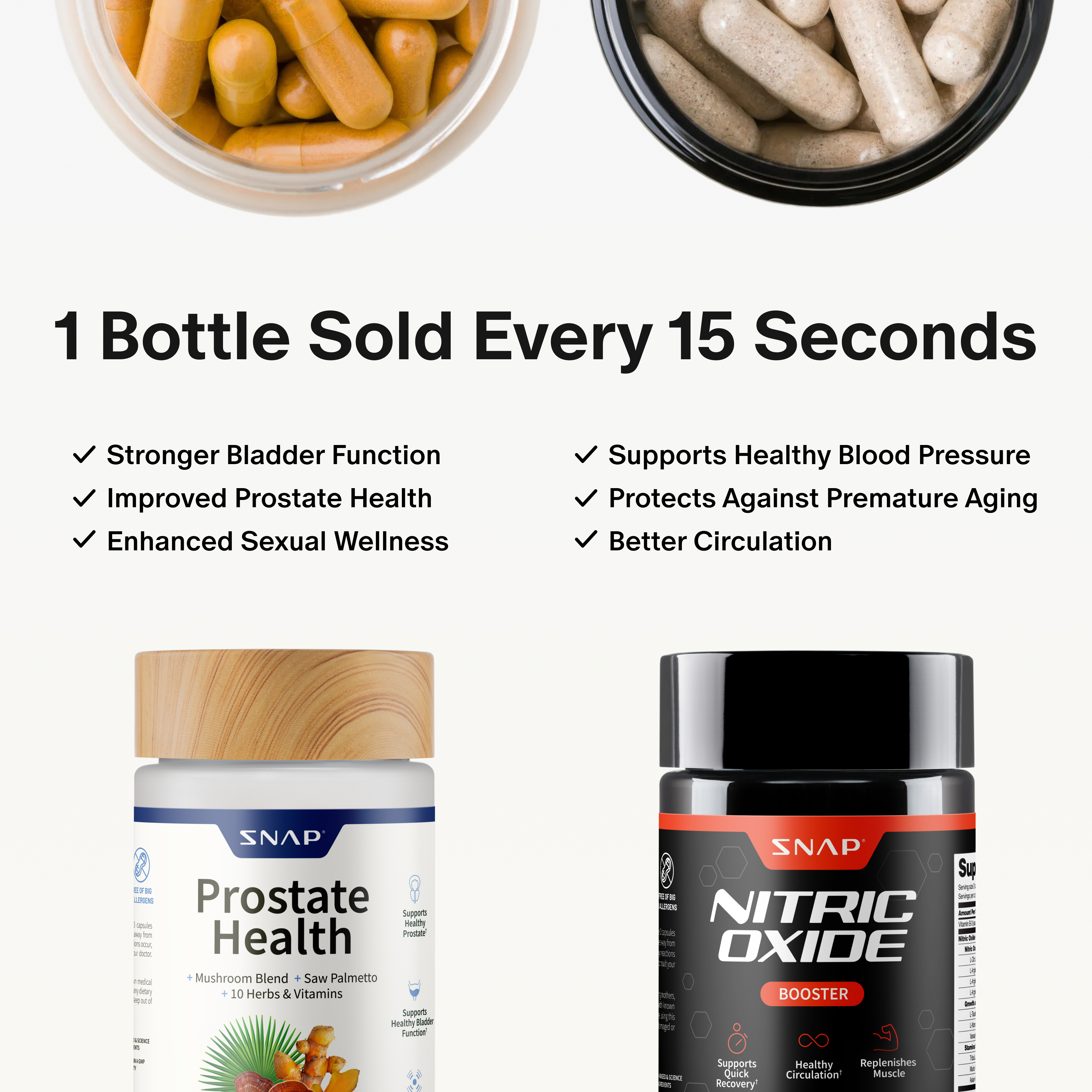 Snap Supplements Facebook ad: Men - Feel your best after 40