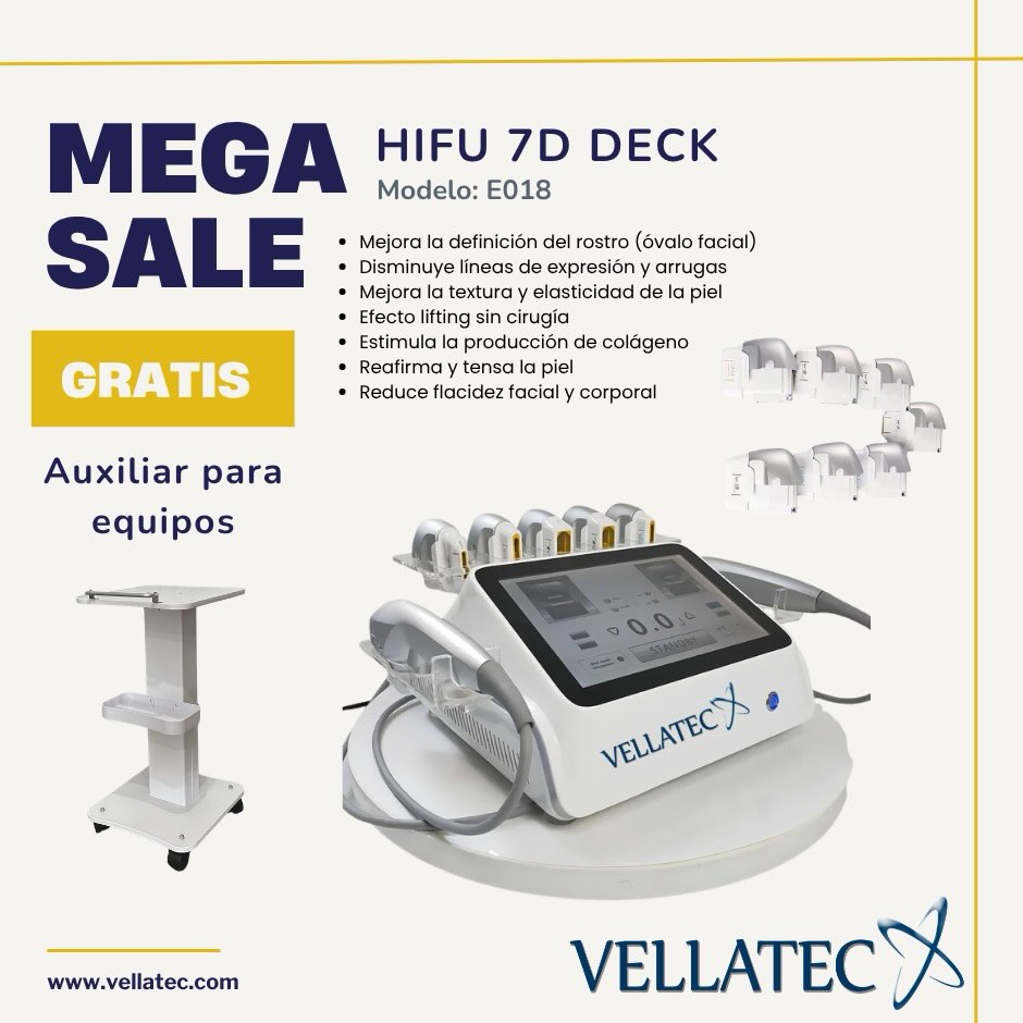 Vellatec Facebook ad: ¡MEGA SALE EN EQUIPOS ESTÉTICOS PROFESIONALES!