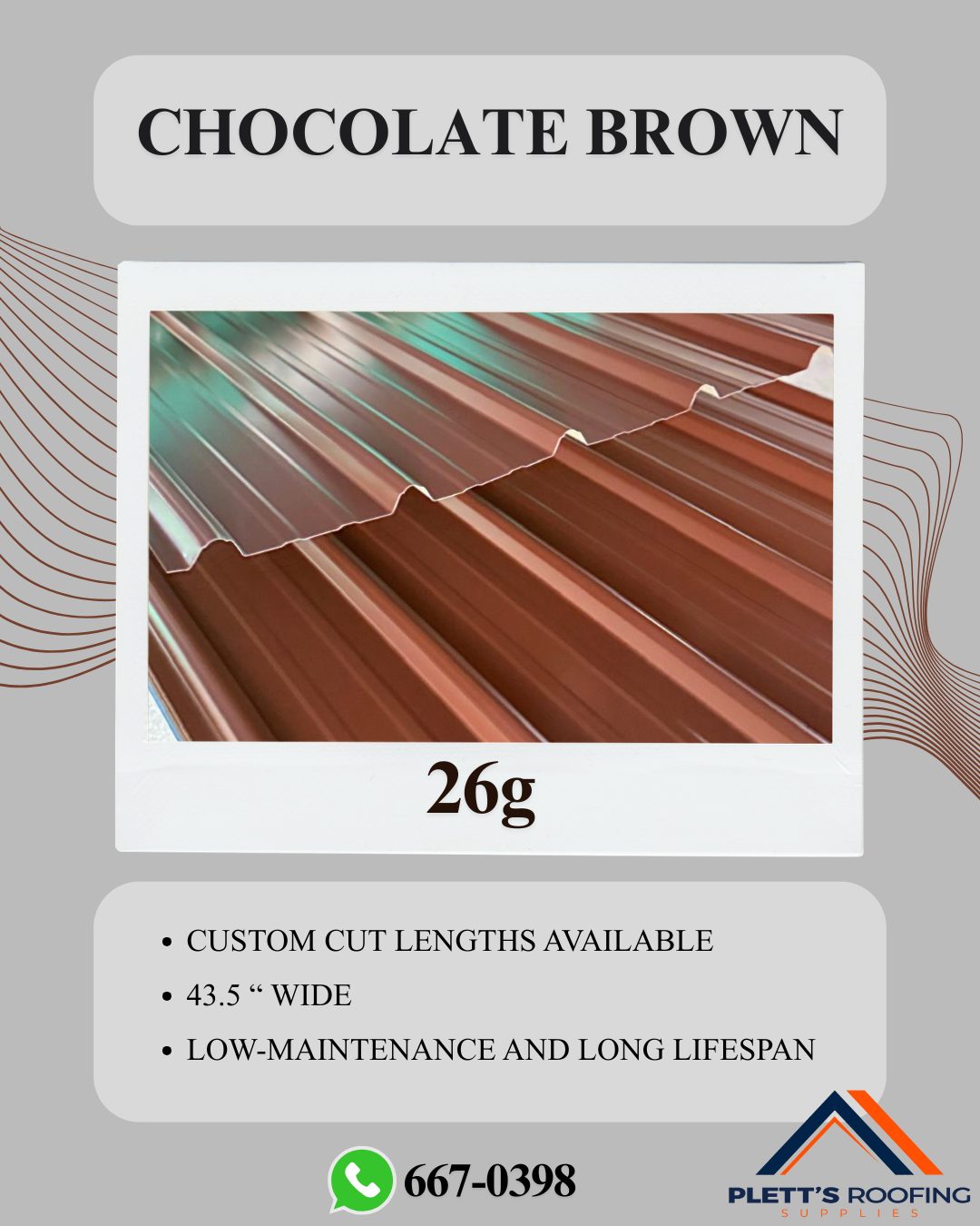 Plett's Roofing Supplies Facebook ad: Restocked & Ready to Deliver!