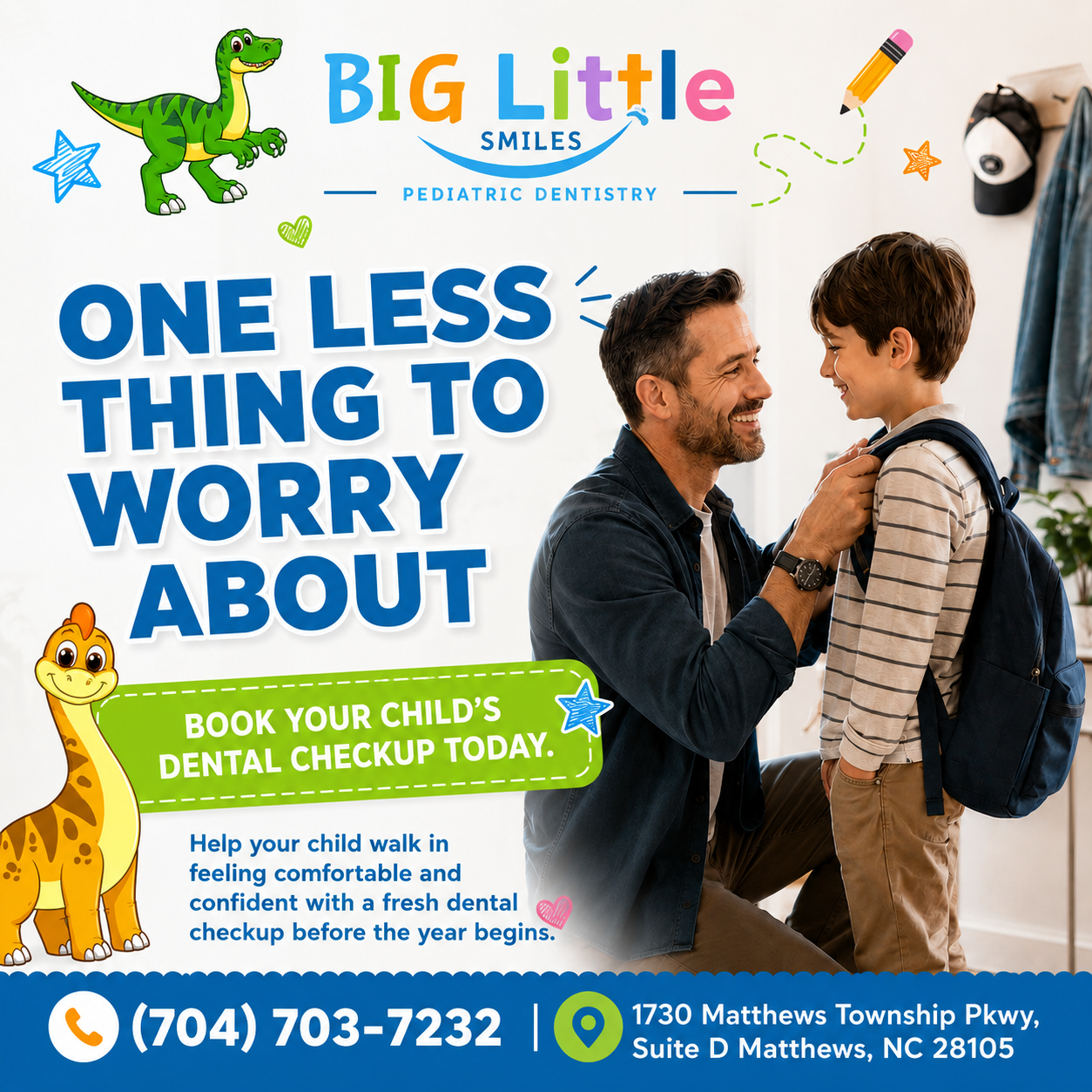 Big Little Smiles Pediatric Dentistry Facebook ad: Start School With a Healthy Smile