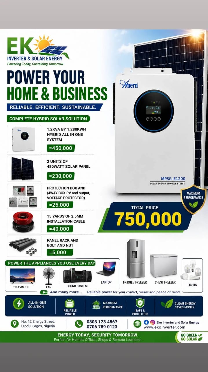 EKO Inverter & SOLAR Energy Facebook ad