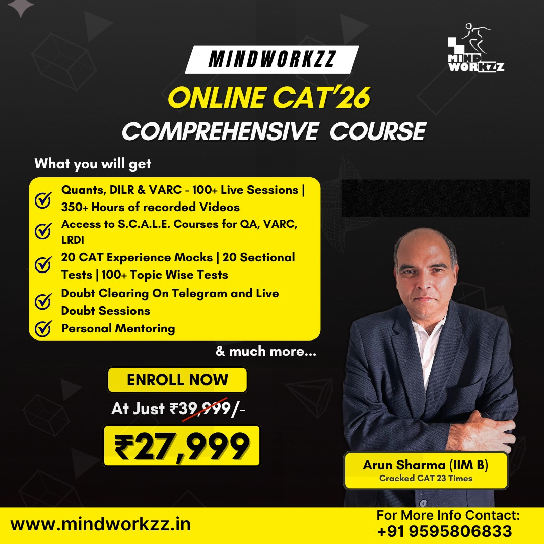 Arun Sharma's Mindworkzz Facebook ad: Crack CAT 2026 with Arun Sharma