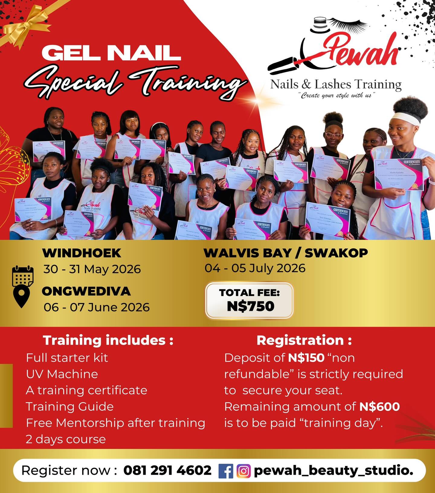 pewahnails Facebook ad: Training Special