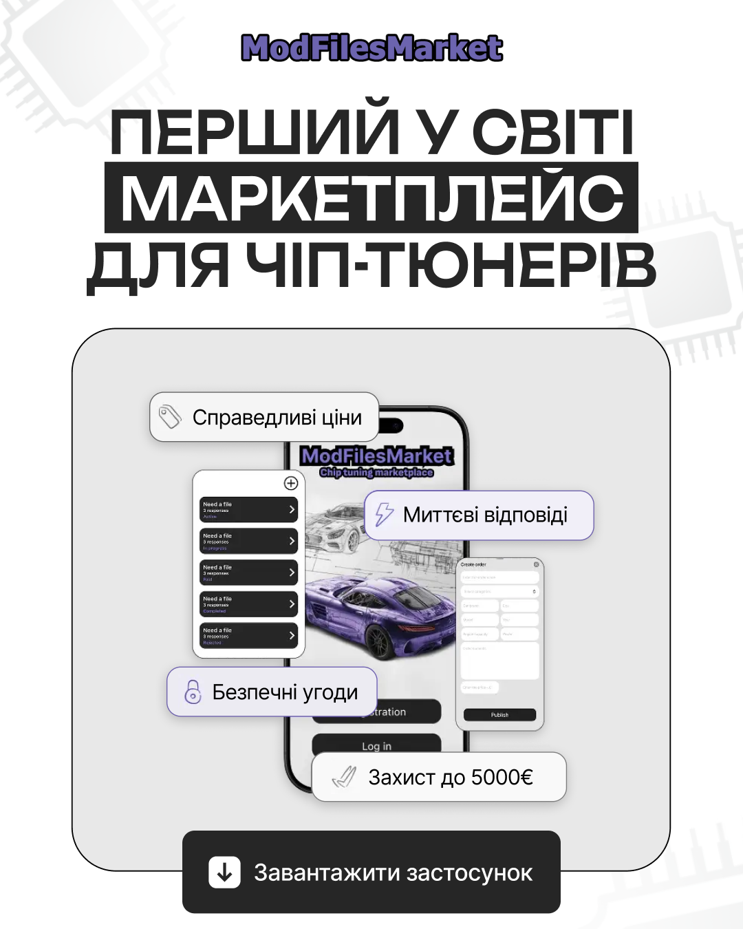 Modfilesmarket Facebook ad: Працюйте без ризику