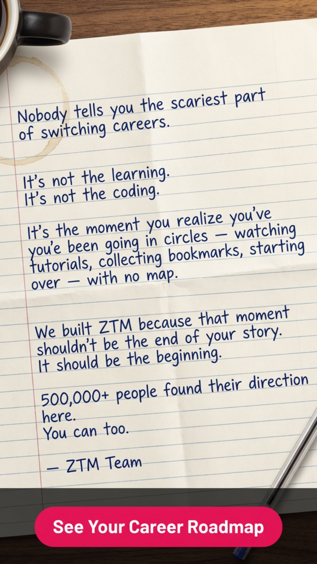 Zero To Mastery Facebook ad