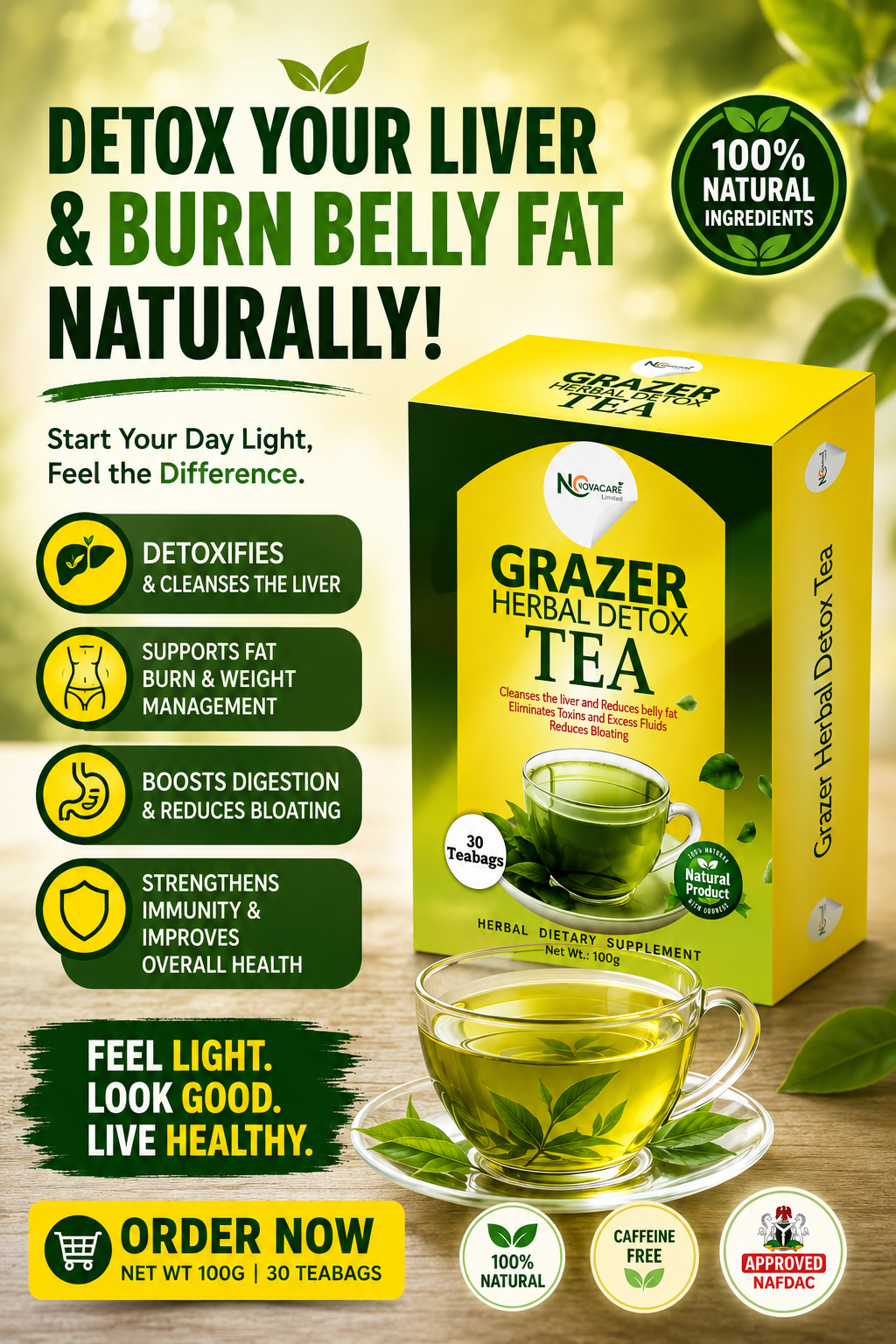 MyNovacare Facebook ad: TIRED OF FEELING BLOATED,HEAVY AND UNCOMFORTABLE?
