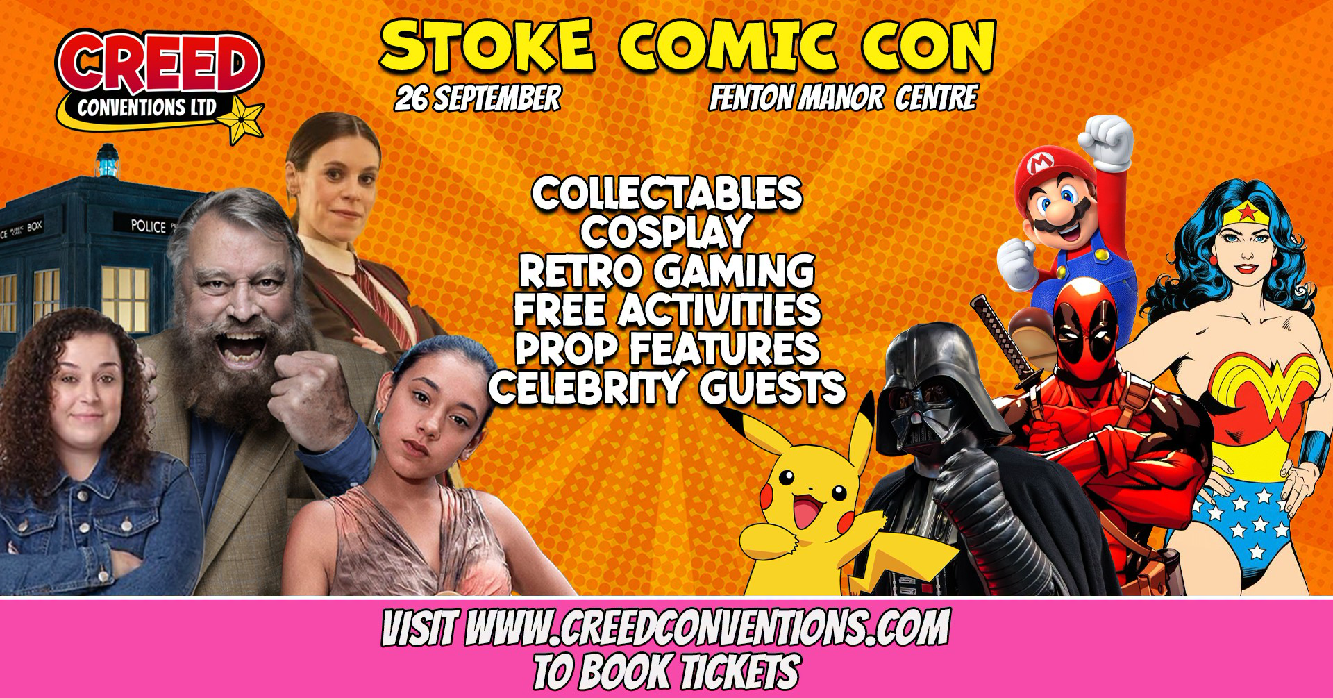 Creed Conventions Facebook ad: Stoke-on-Trent Comic-Con