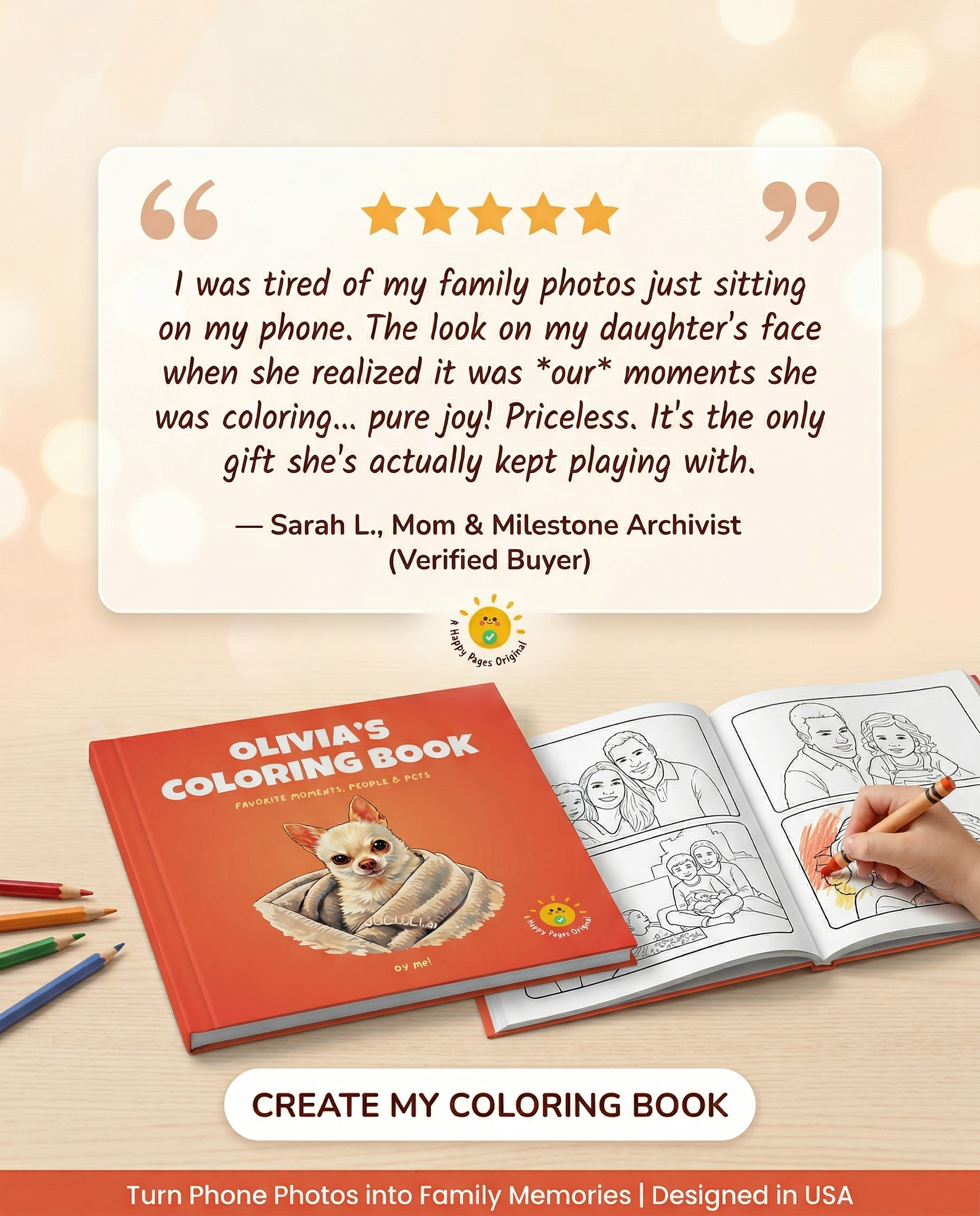 Happy Pages Facebook ad