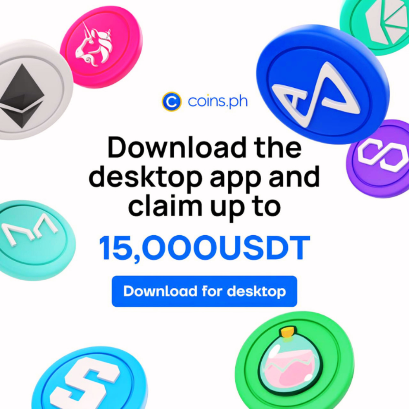 Trade TV Facebook ad: Join Coins.ph Desktop and unlock your gift, up to 15,000…