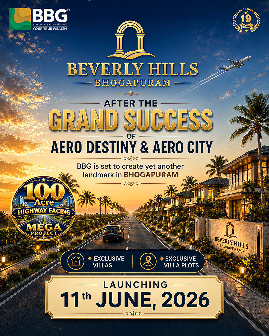 BBG Facebook ad: The Next Landmark in Bhogapuram