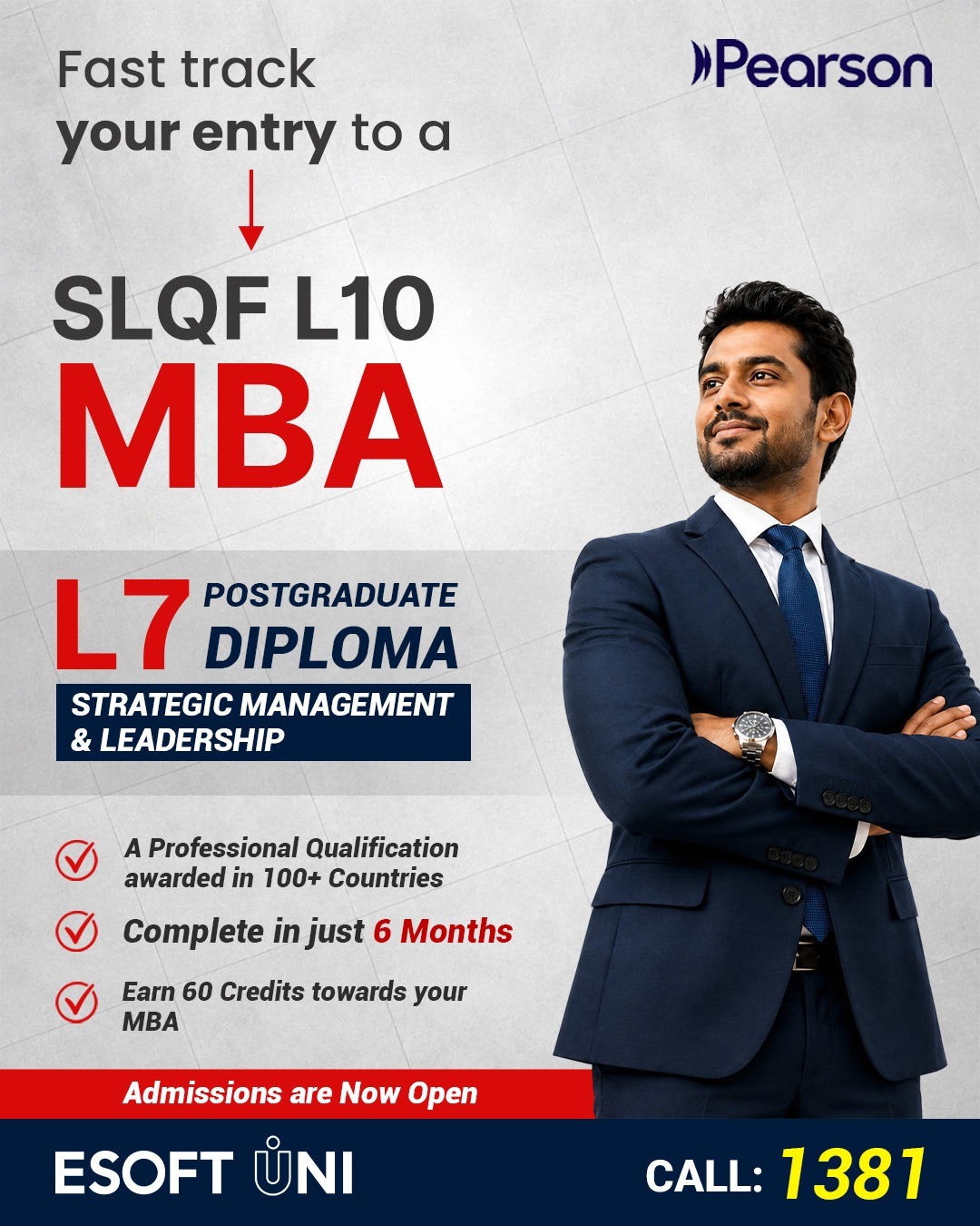 ESOFT UNI Facebook ad: 6-Month MBA Pathway: Admissions Open