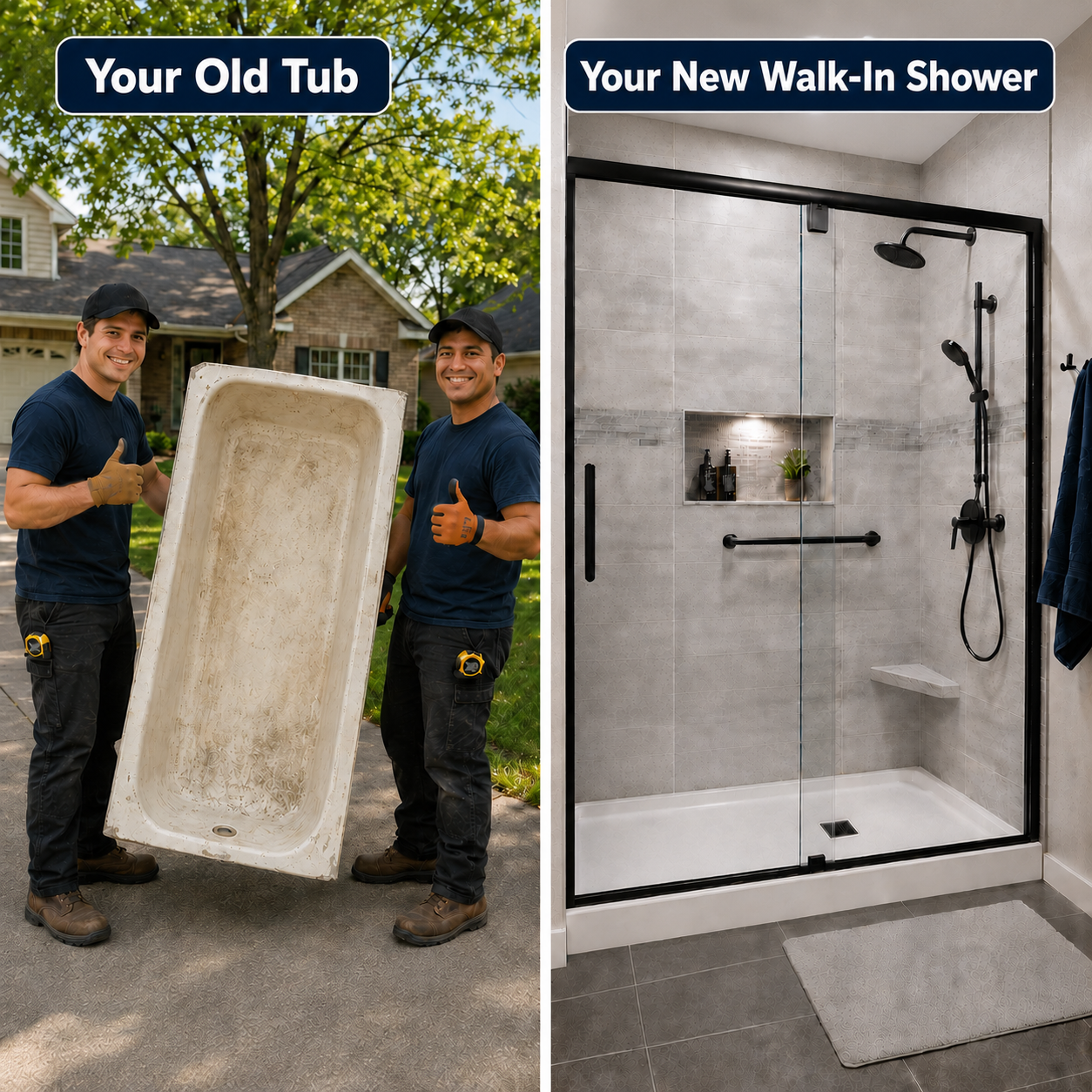 Allied Home Pros Facebook ad: Seniors Are Saving Thousands on New Walk-In Showers