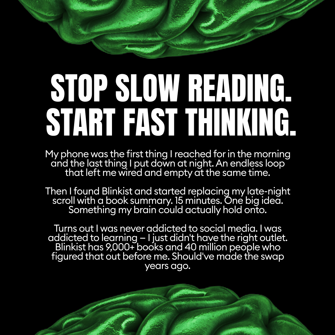 Blinkist Facebook ad