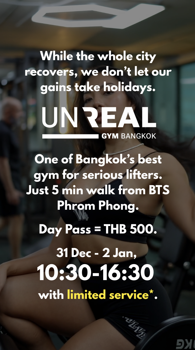 UnReal Gym Bangkok Facebook ad: Need serious bodybuilding gym with day pass in BKK this…