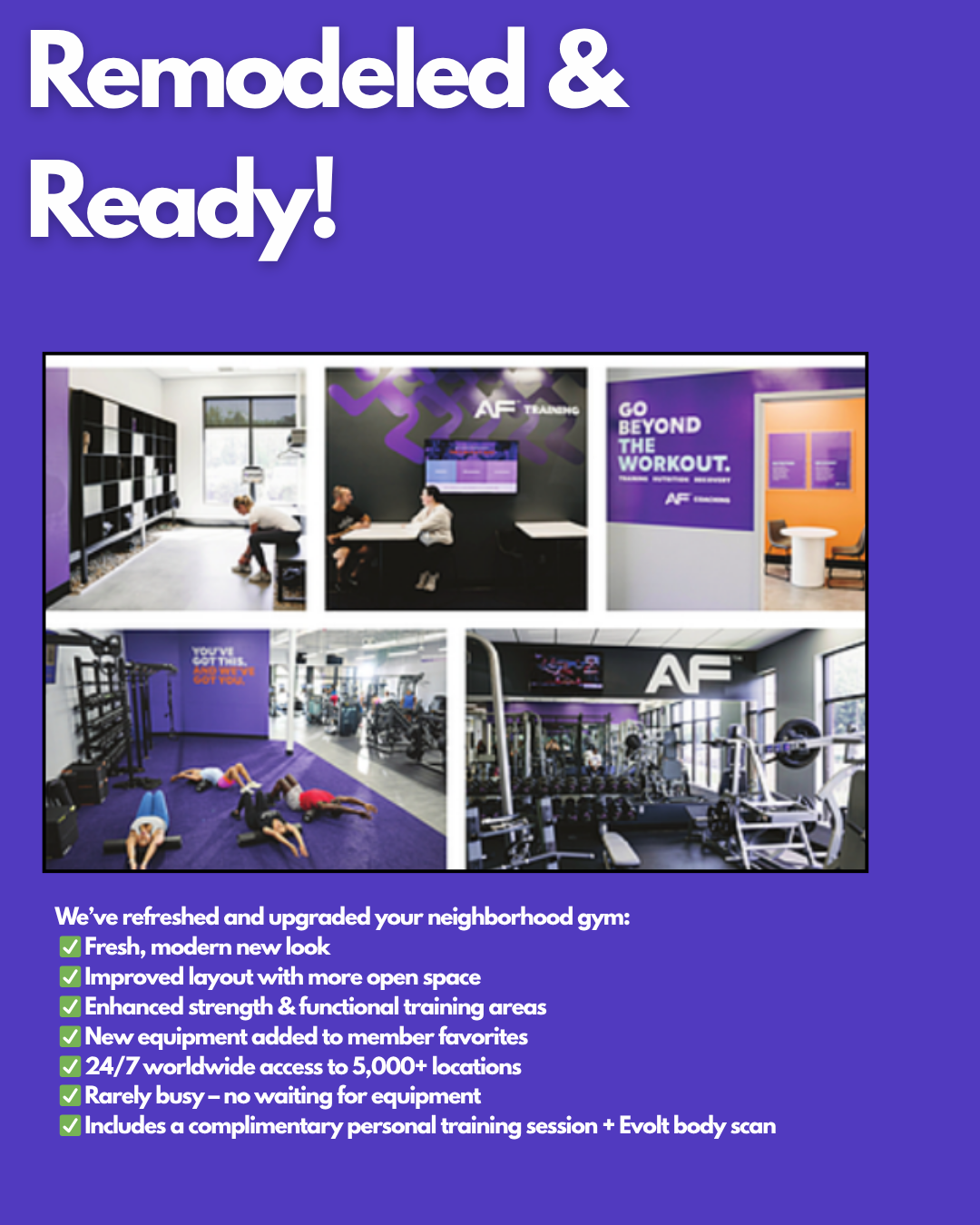 Anytime Fitness Poway Facebook ad: Join for $1!