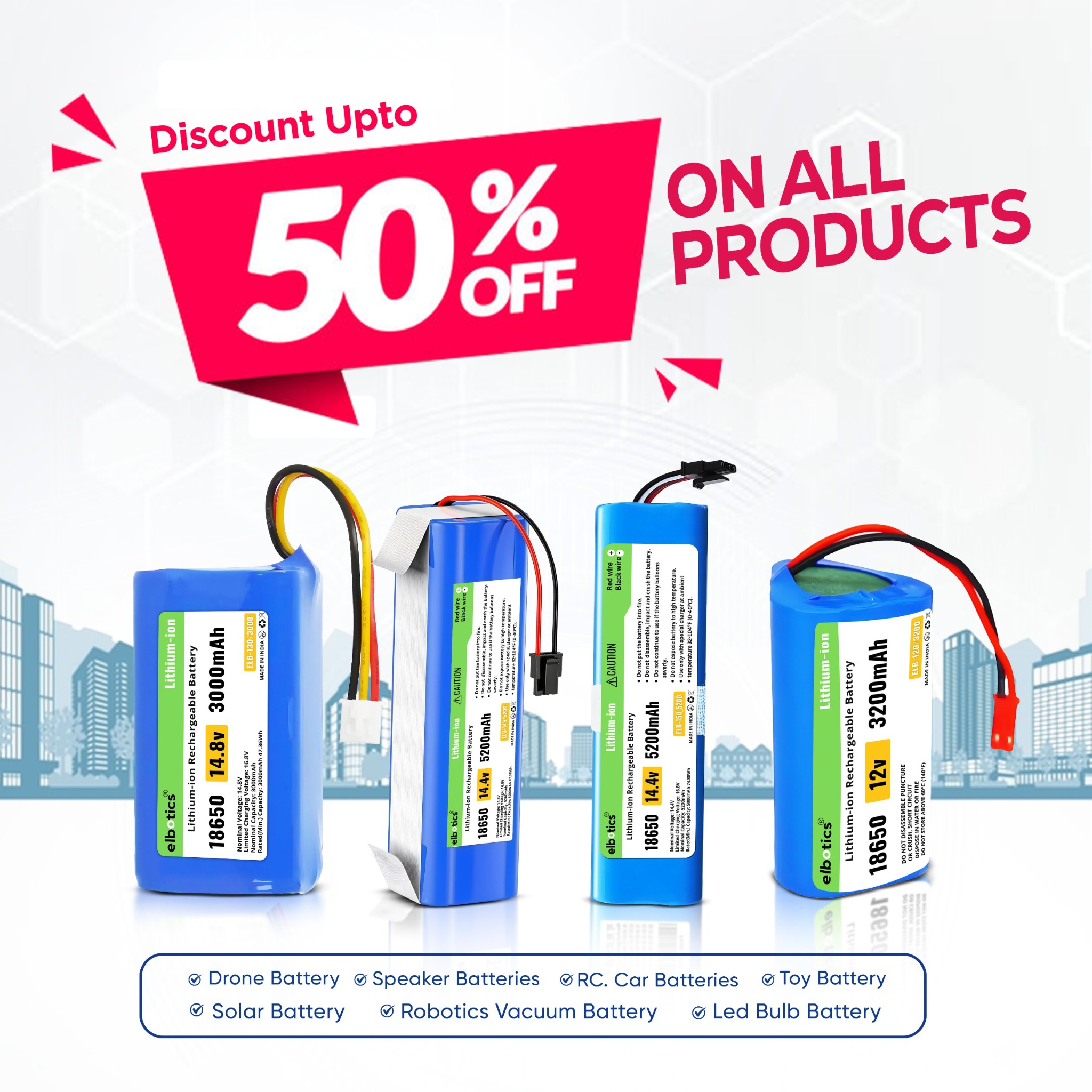 elbotics batteries Facebook ad