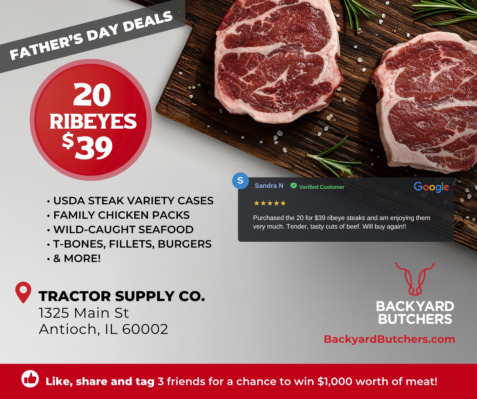 Backyard Butchers Facebook ad