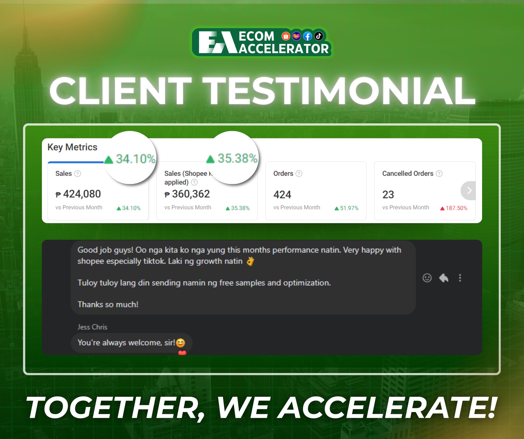 ECOM Accelerator Facebook ad