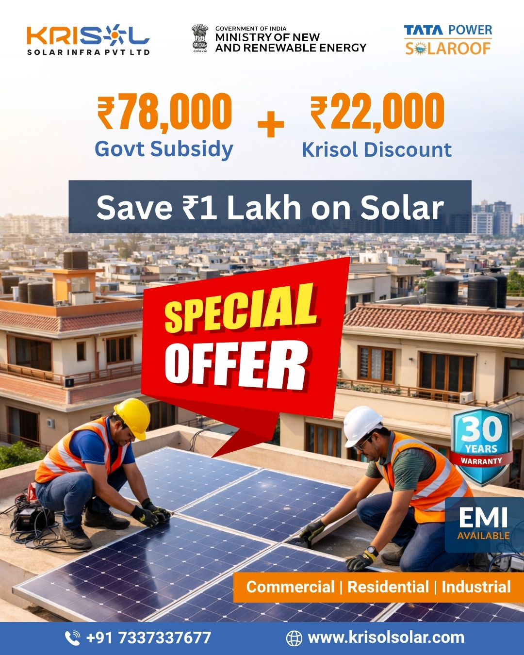 Krisol Solar Facebook ad from Mar 22, 2026