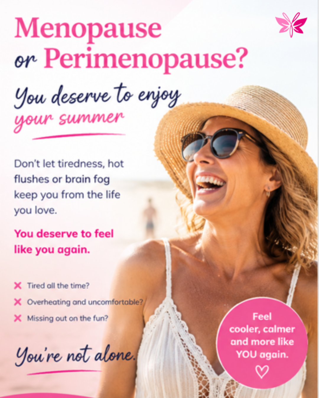 Midlands Women's Health Facebook ad: Don’t let menopause or perimenopause symptoms stop you…