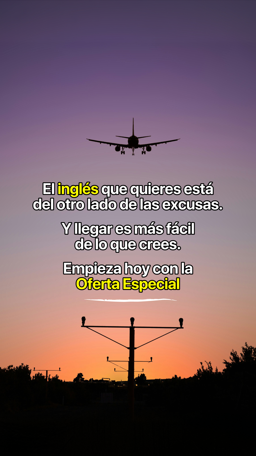 Open English Facebook ad: Ahorra y sé bilingüe