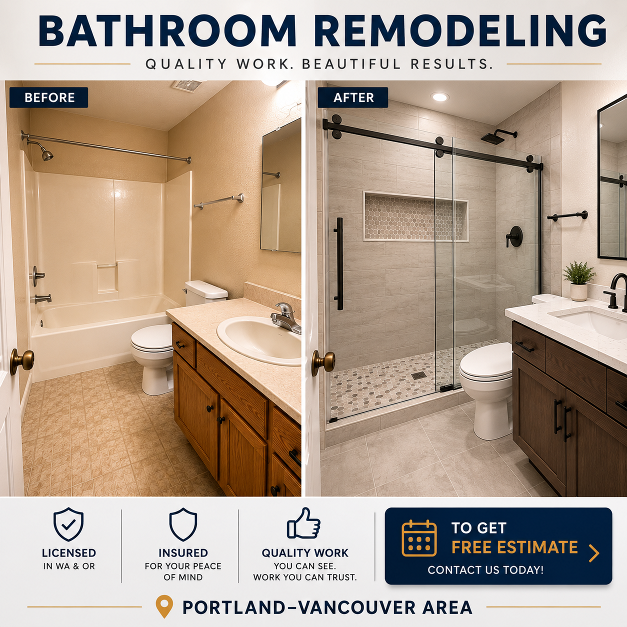 RoVi Company LLC Facebook ad: Bathroom Remodeling Experts