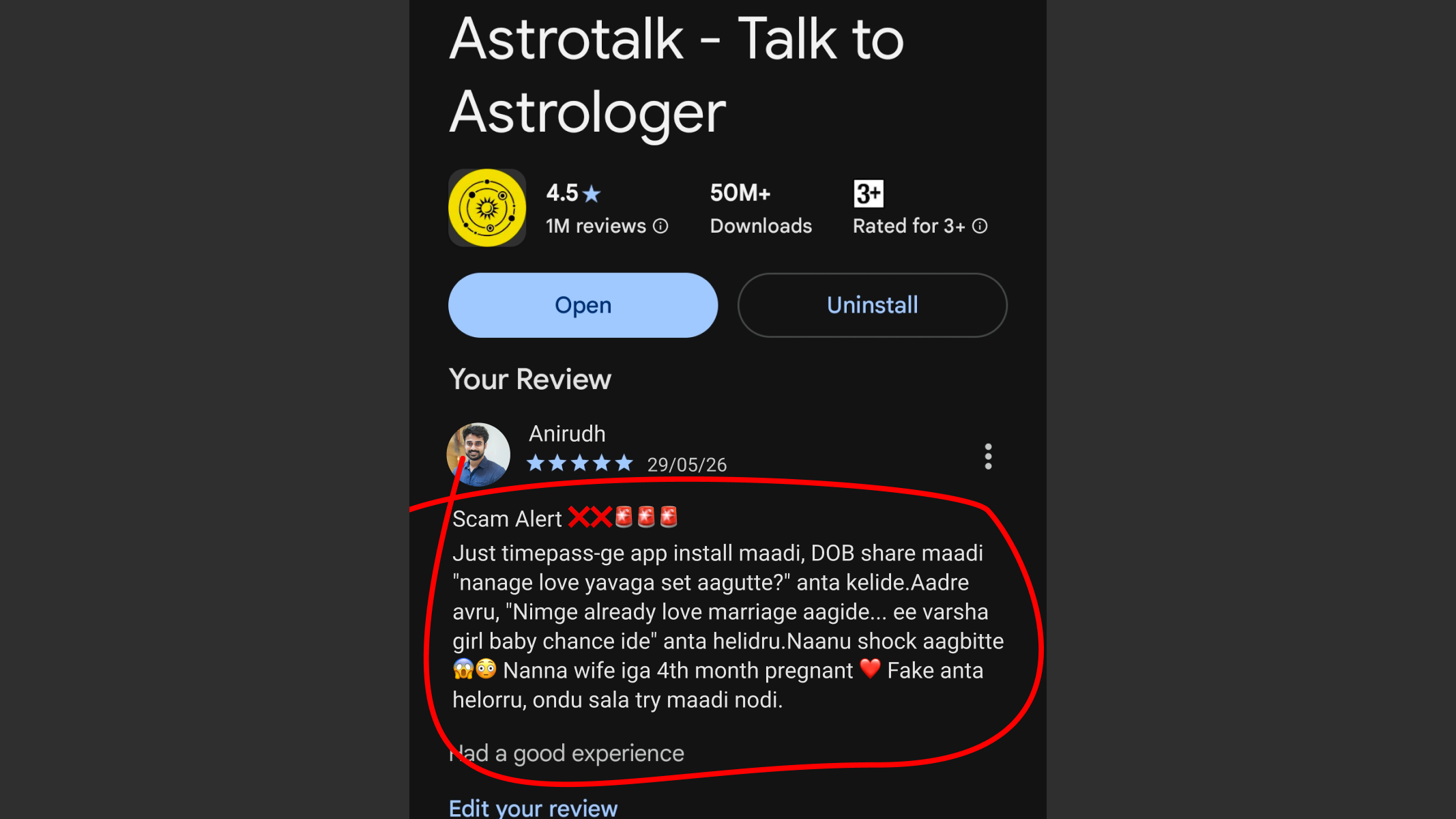 Astrotalk Facebook ad