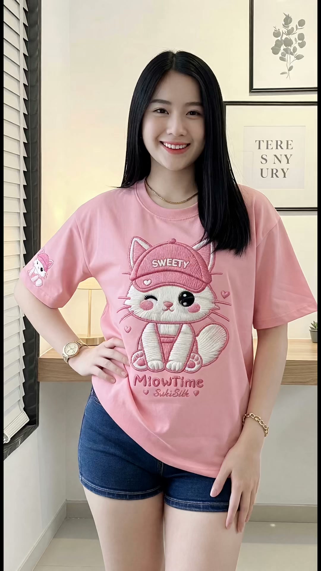 Naomi Garcia Facebook ad: Pink Cat Graphic Tee