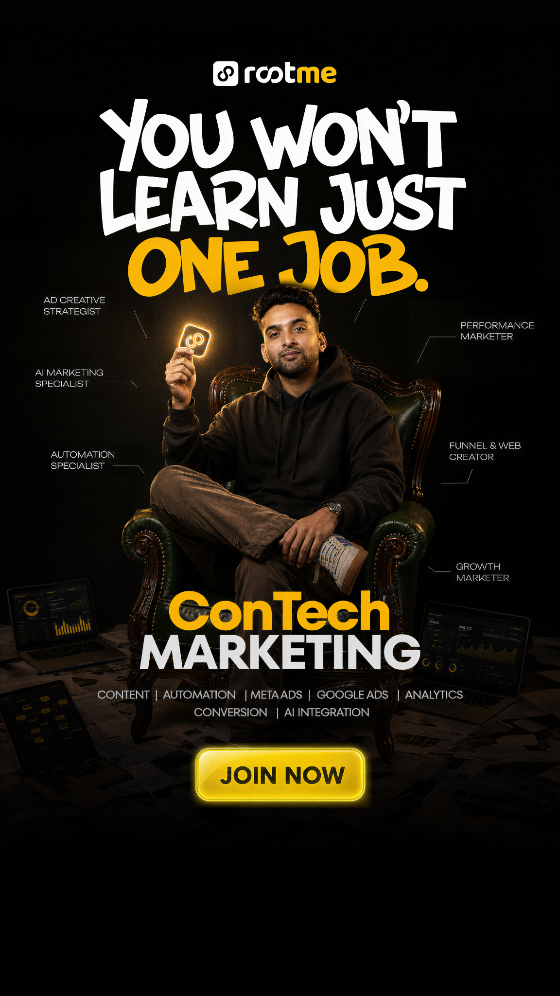 Rootme Contech Academy Facebook ad