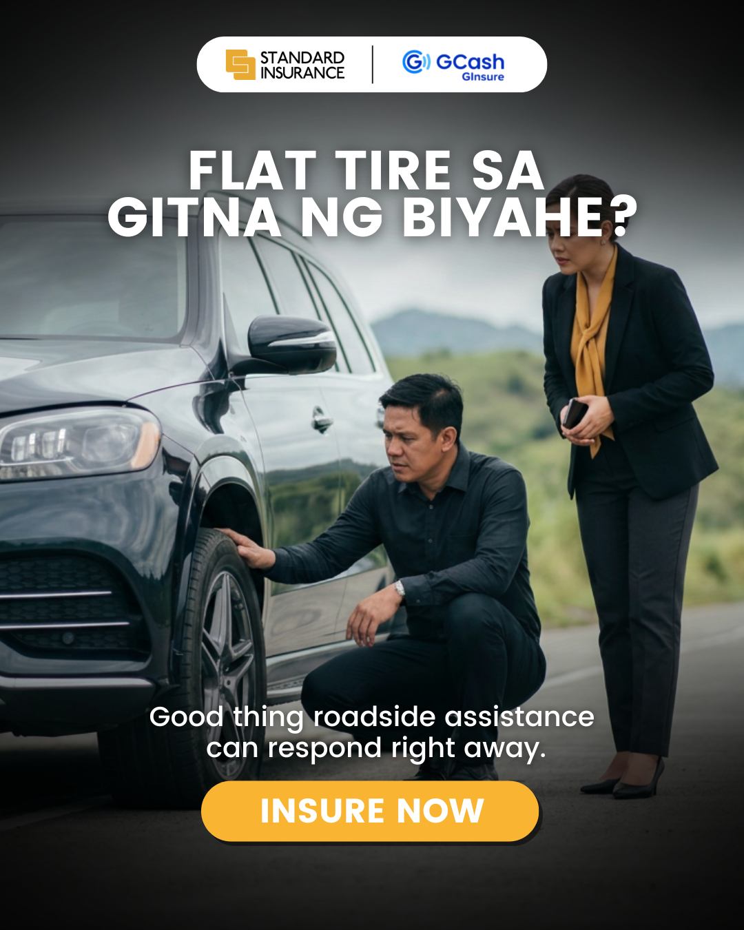 Standard Insurance's Corporate Insurance Solutions Facebook ad: Just one call lang may tulong agad.