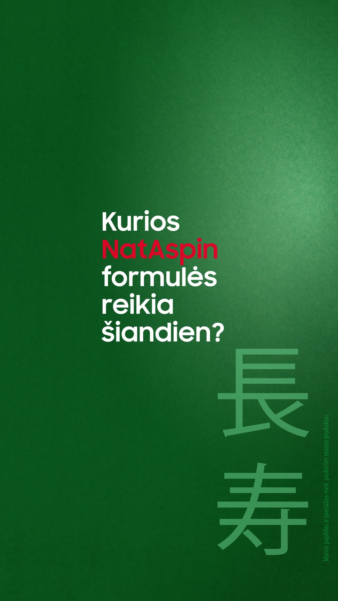 Širdis ir kraujotaka Facebook ad: Kurios NatAspin formulės jums reikia šiandien?