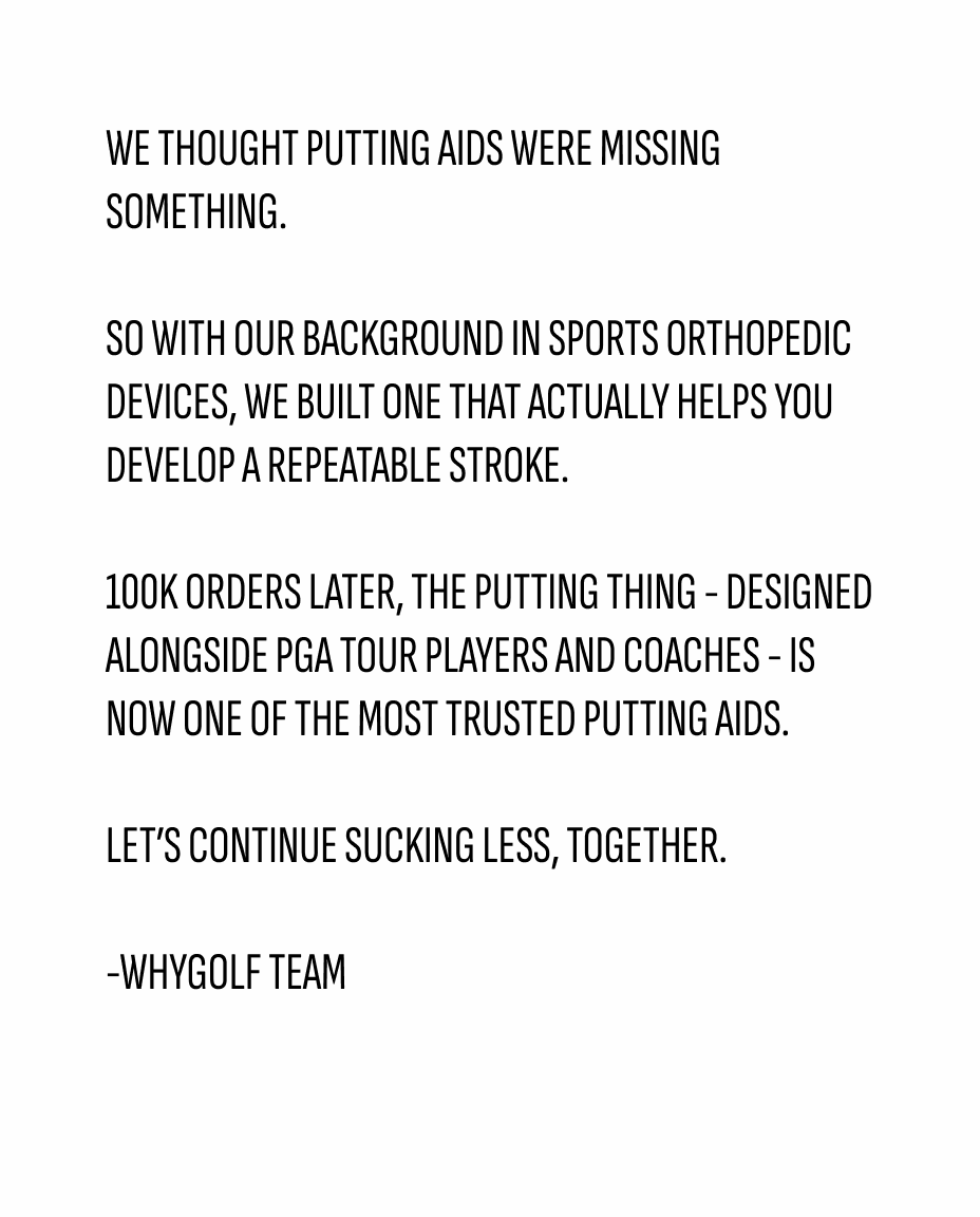 WhyGolf Facebook ad