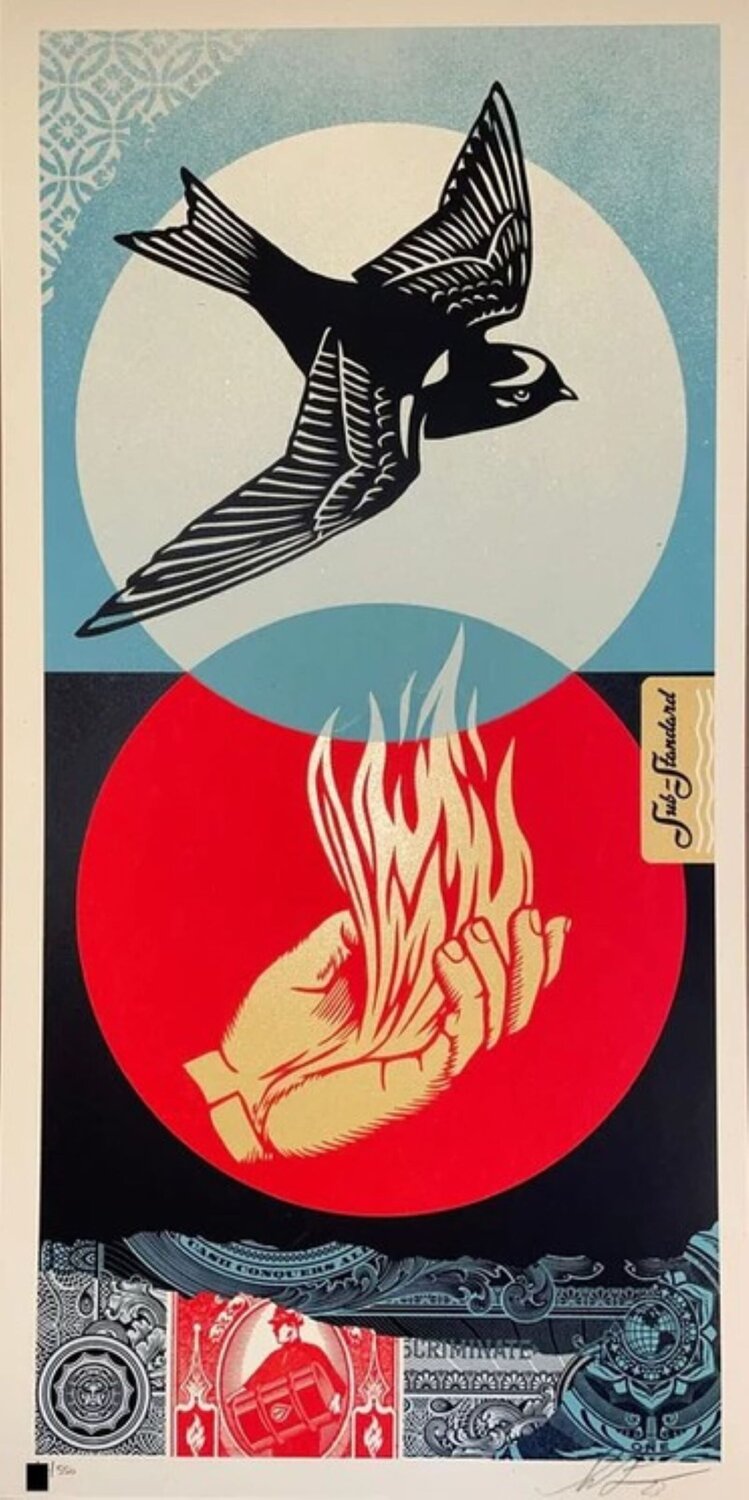 SINGULART Facebook ad: Shepard Fairey
