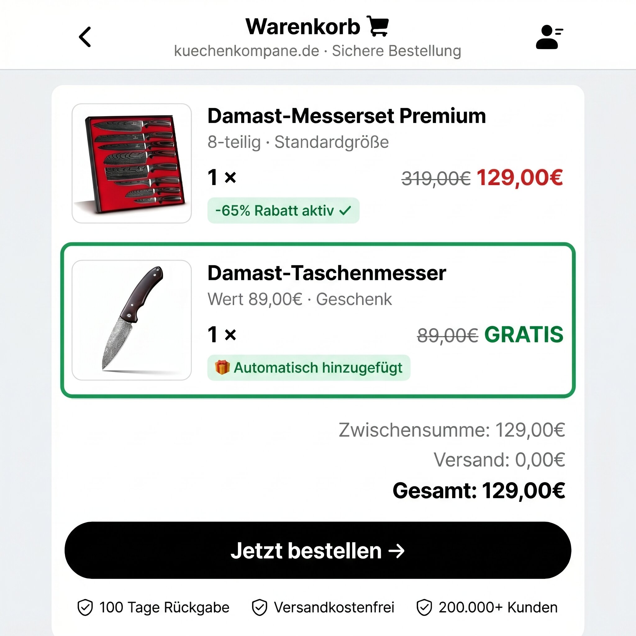 Küchenkompane Facebook ad