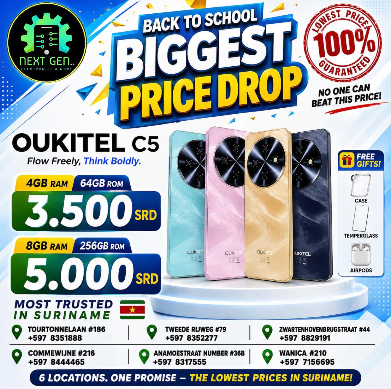 Next Gen Electronics N.V Facebook ad: BACK TO SCHOOL BIGGEST PRICE DROP!
