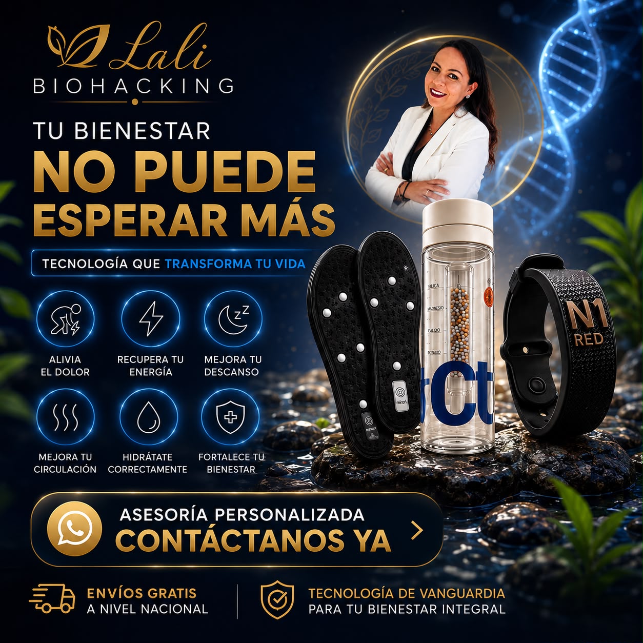 Laly Biohacking Facebook ad: RECUPERA TU ENERGÍA